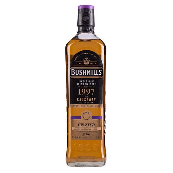 Bushmills Causeway Collection 1997 Rum Cask 25 Year Old Single Malt Irish Whiskey 70cl