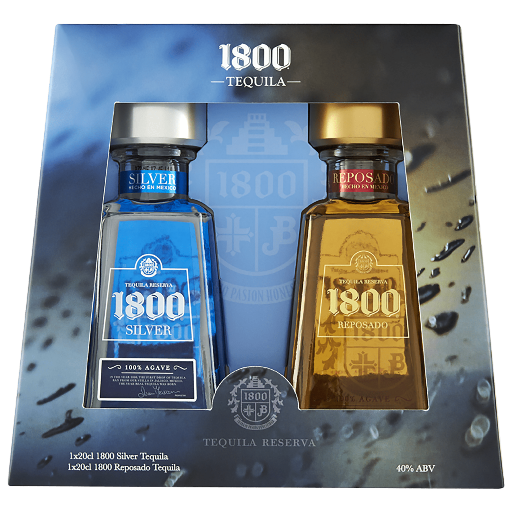 1800 Silver & Reposado Tequila 2 x 20cl Gift Pack – House of Spirits