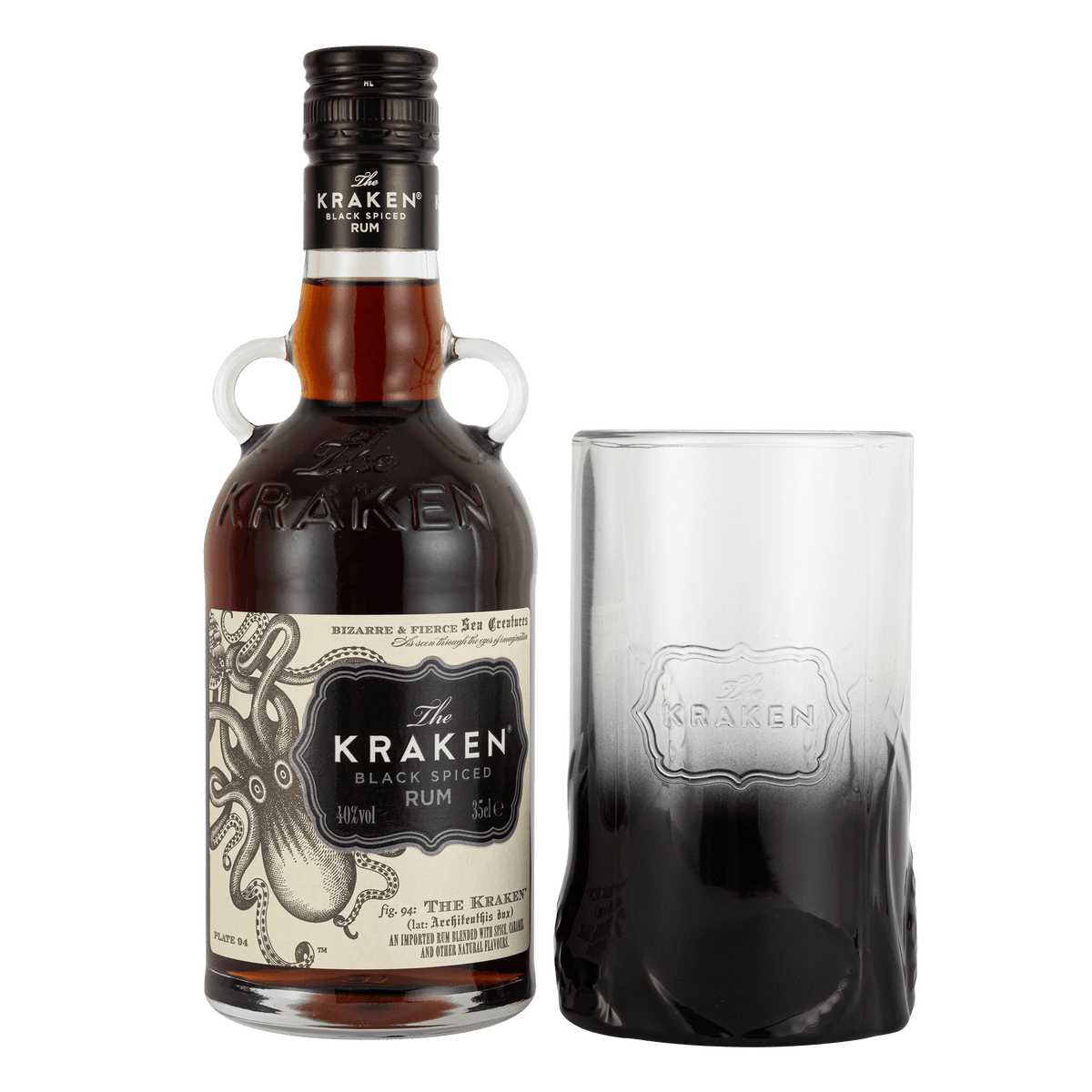 Kraken Rhum Display The Kraken Black Spiced Rum 35cl & Hi Ball Glass Gift Pack – House of ...