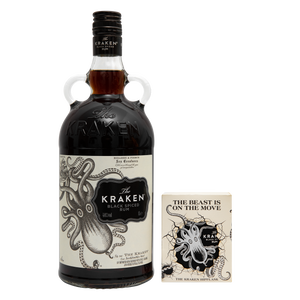 The Kraken Black Spiced Rum 1Ltr with Hip Flask