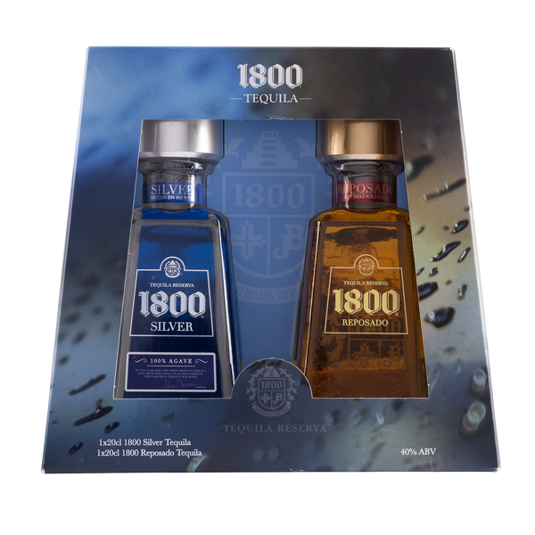 1800 Silver & Reposado Tequila 2 x 20cl Gift Pack