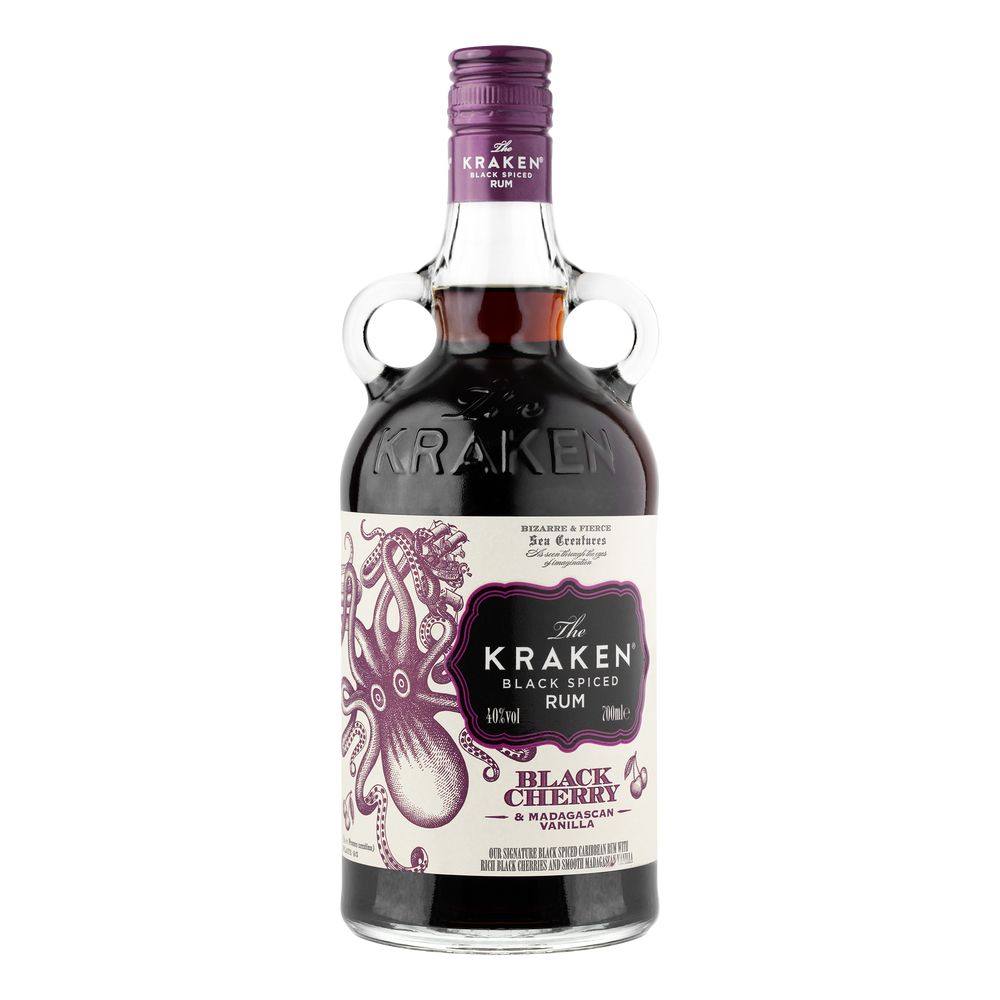 The Kraken Black Cherry and Madagascan Vanilla Black Spiced Rum 70cl