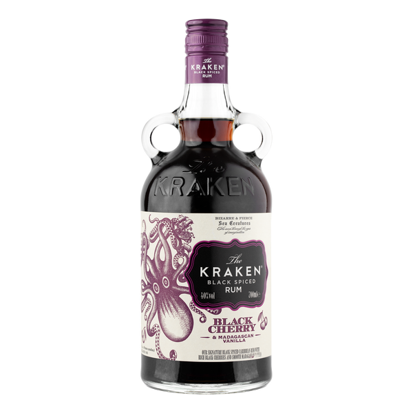 The Kraken Black Cherry and Madagascan Vanilla Black Spiced Rum 70cl