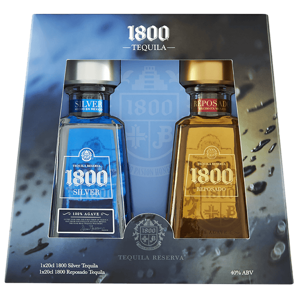 1800 Silver & Reposado Tequila 2 x 20cl Gift Pack - House of Spirits