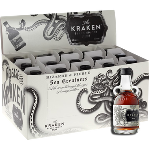 The Kraken Black Spiced Rum 15 x 5cl Minis