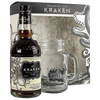 The Kraken Black Spiced Rum 35cl & Mason Jar Gift Pack